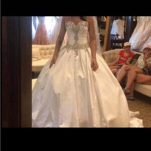 Allure satin wedding dress